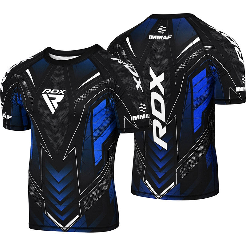 RDX COMPRESSION SHIRT HALF SLEEVES IMMAF-1 Blue