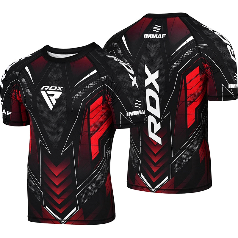 RDX COMPRESSION SHIRT HALF SLEEVES IMMAF-1 Red