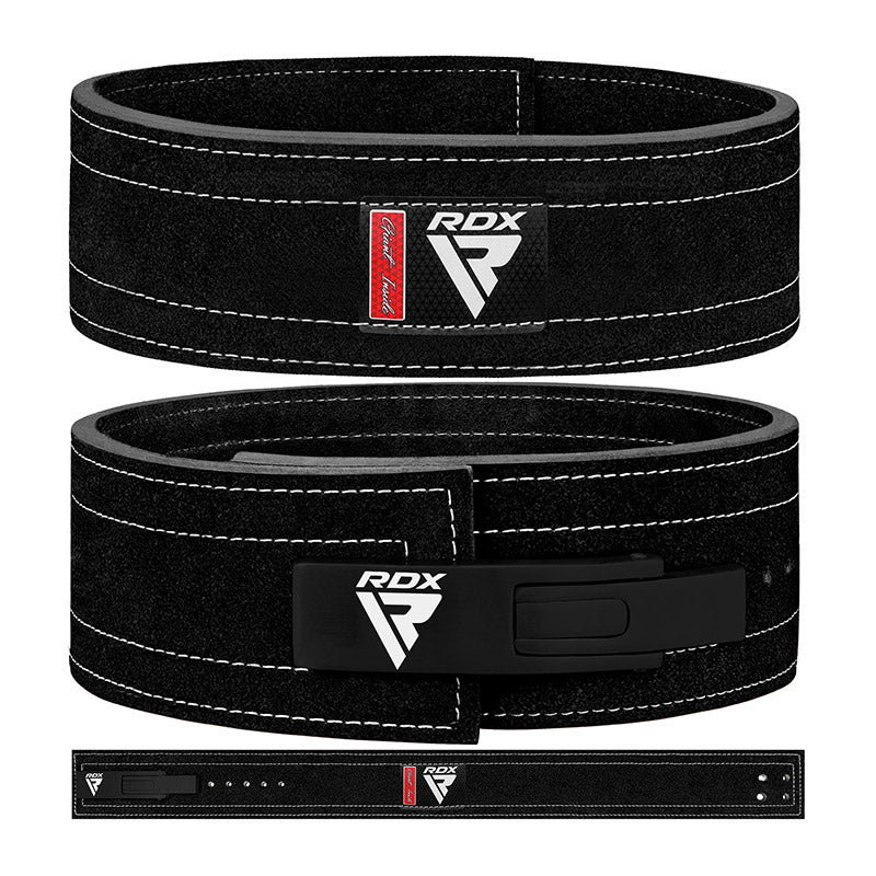 RDX 4 INCH IPL  USPA & World Powerlifting Congress APPROVED Powerlifting Leather Gym Belt#color_black