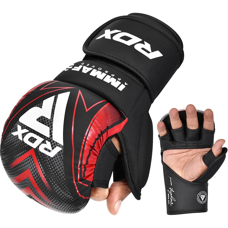 RDX GRAPPLING GLOVES SHOOTER IMMAF-1 Red