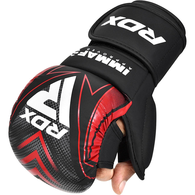 RDX GRAPPLING GLOVES SHOOTER IMMAF-1 Red