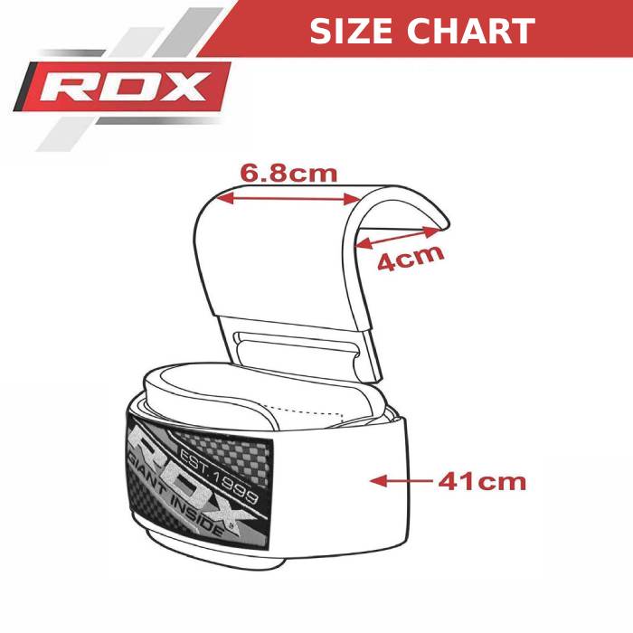 RDX W5 Weight Lifting Hook Straps Size Chart