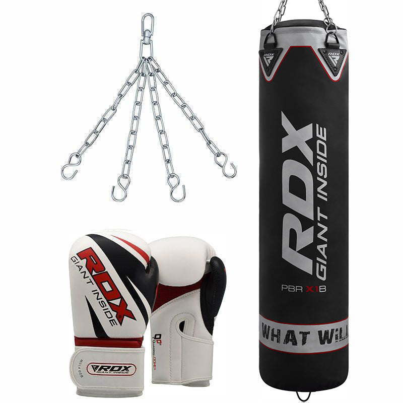 RDX X1 4ft/5ft Punch Bag & Boxing Gloves