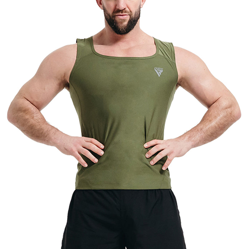 RDX M1 Men Sweat Vest Without Zipper REACH OEKO TEX 100 Certified#color_army-green