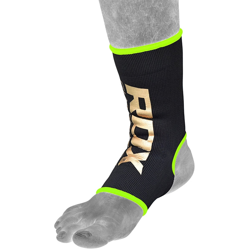 RDX AB Black & Green Ankle Support Sprain Protection Compression Sleeve