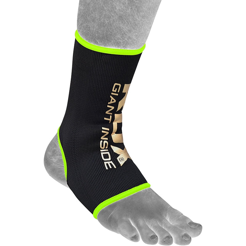 RDX AB Black & Green Ankle Support Sprain Protection Compression Sleeve