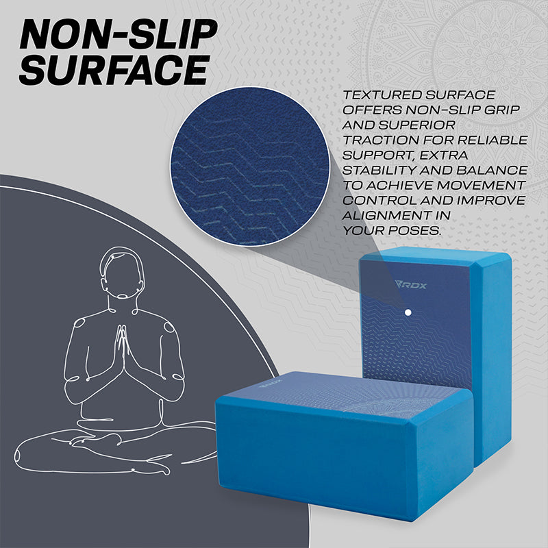 RDX D9 High Density EVA Foam Yoga Blocks Non-Slip Brick