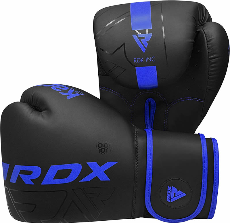 RDX F6 Kids 6oz KARA Boxing Gloves & Focus Pads#color_blue