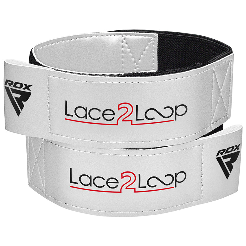 RDX T2 Wrist Straps for Lace-Up Boxing Gloves#color_white