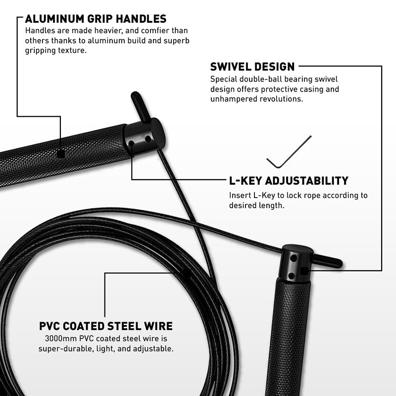 RDX C4 Aluminum Handle Jump Rope