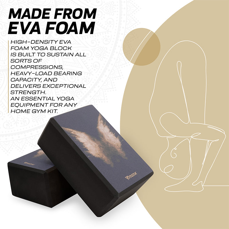 RDX D12 High Density EVA Foam Yoga Blocks Non-Slip Brick