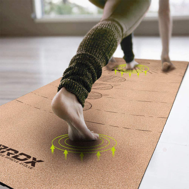 RDX D4 4-in-1 Tapis De Yoga En Liège 6 Mm
