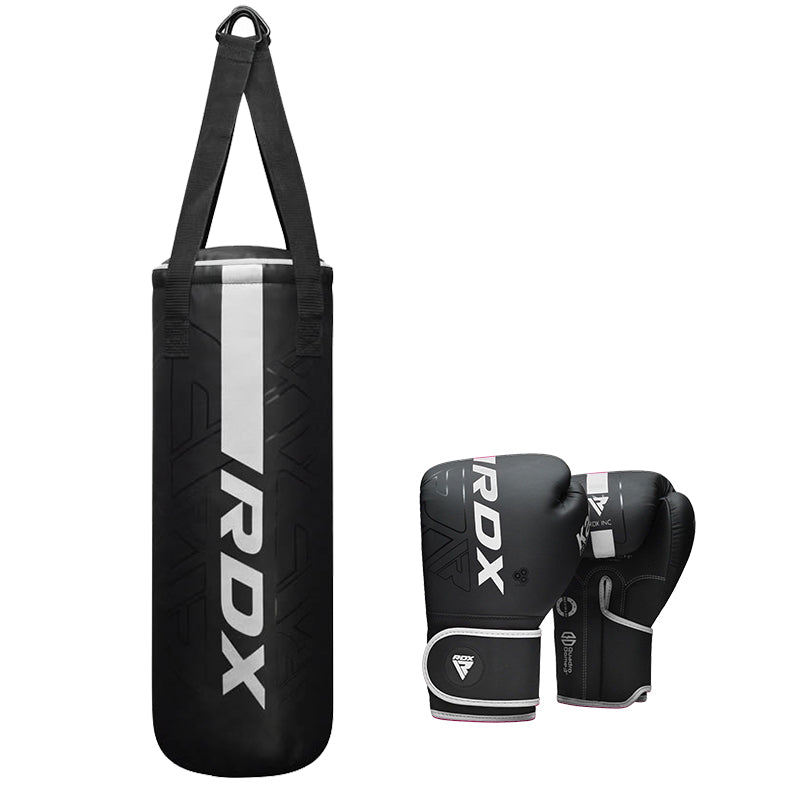 RDX F6 2FT 3-IN-1 KARA Kids Punch Bag & 6OZ Gloves-Black-Filled-6oz#color_white