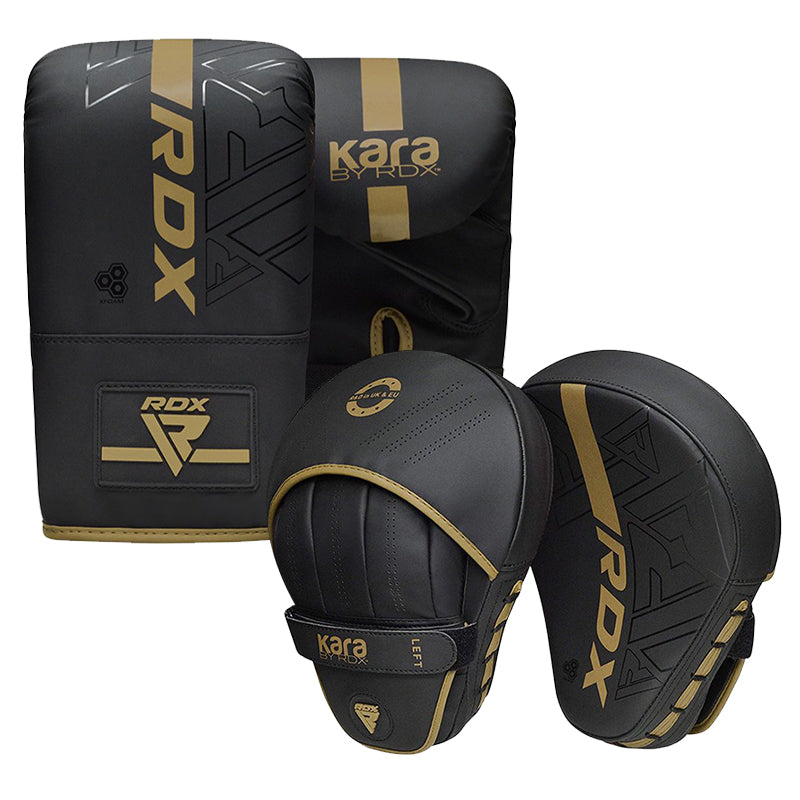 RDX F6 KARA Bag Mitts & Focus Pads#color_golden