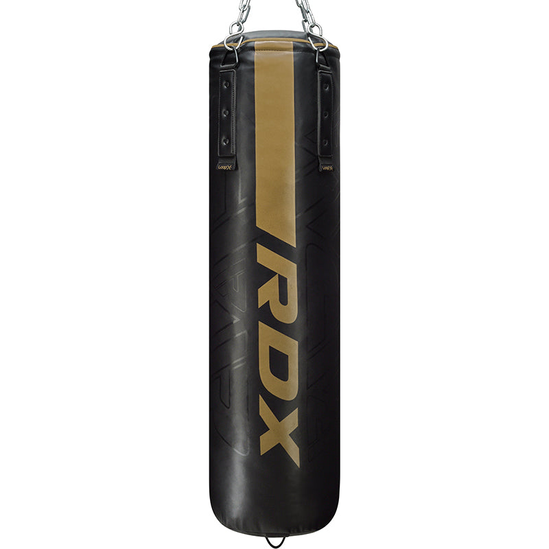 RDX F6 KARA 4ft / 5ft 17-in-1 Punch Bag with Bag Gloves Set#color_golden
