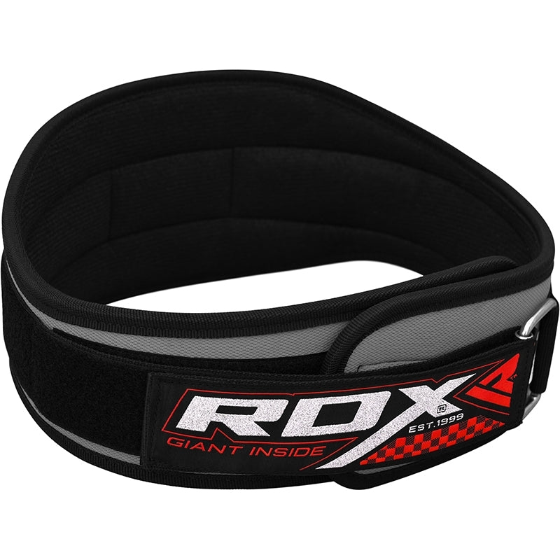 RDX 5 Inch Neoprene Weightlifting Belt#color_grey