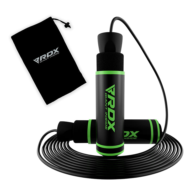 RDX SR Adjustable 10.3ft Non-Slip Memory Foam Soft Handles Skipping Rope#color_green