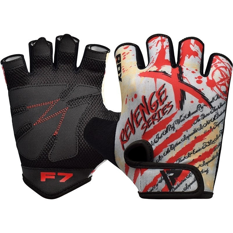 RDX F7 Gants de Musculation et W15 Sangles