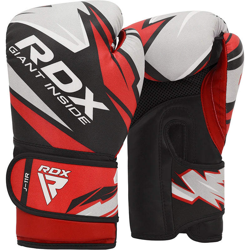 RDX J11 Training Boxing Gloves For Kids Red#color_red