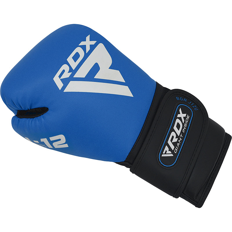RDX J12 KIDS 6oz Boxing Gloves & Focus Pads Set#color_blue