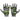 RDX R2 Weightlifting Grips-Green-L/XL