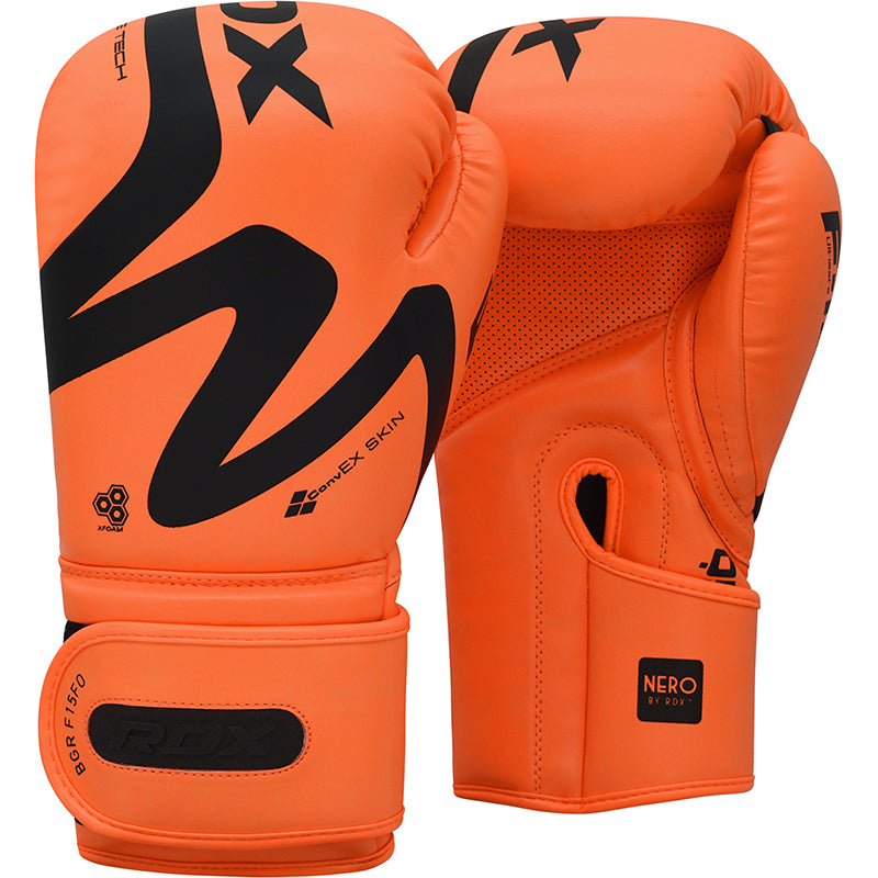 RDX T15 Nero Orange Boxing Gloves & Focus Pads