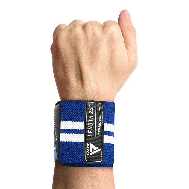 RDX W4 Wrist Support Wraps for Weight Lifting#color_blue