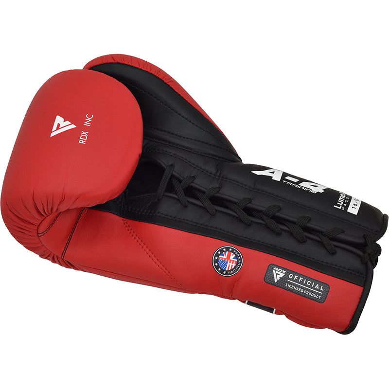 RDX APEX Lace up Training/Sparring Boxing Gloves #color_red