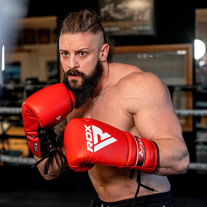 RDX APEX Lace up Training/Sparring Boxing Gloves #color_red