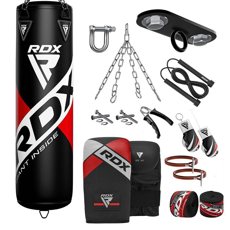 RDX F10B 13PC Punch Bag with Bag Mitts Home Gym Set
