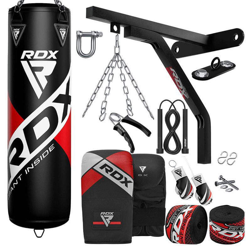 RDX F10B 17PC Punch Bag with Bag Mitts Home Gym Set

