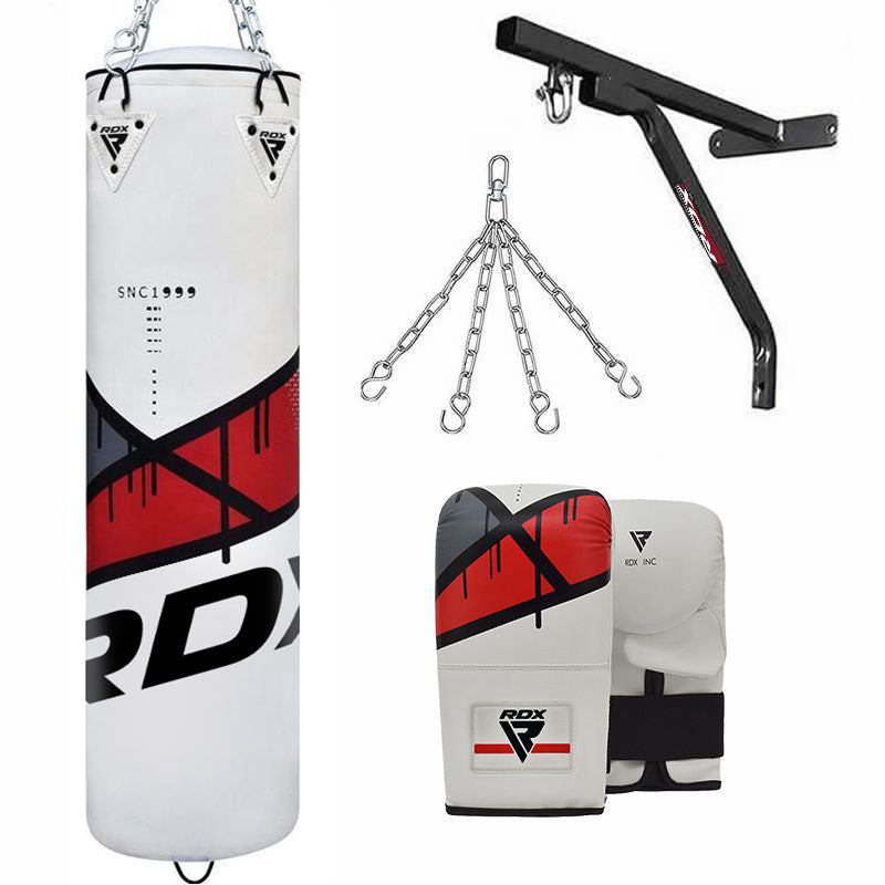 RDX F7 4ft/5ft Punch Bag with bag gloves & wall Bracket