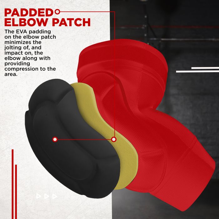 RDX Elbow Foam Pad OEKO-TEX® Standard 100 certified#color_redwhite