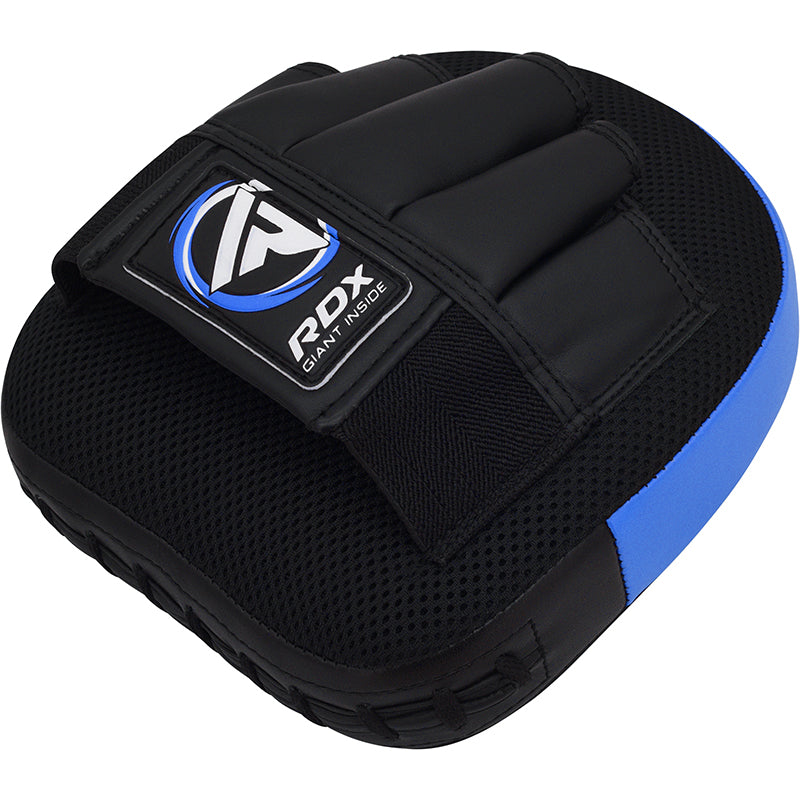 RDX J12 KIDS 6oz Boxing Gloves & Focus Pads Set#color_blue