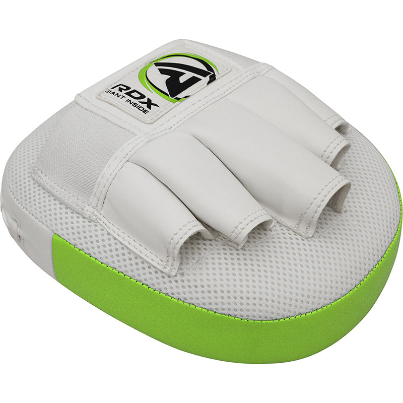 RDX J12 KIDS 6oz Boxing Gloves & Focus Pads Set#color_green