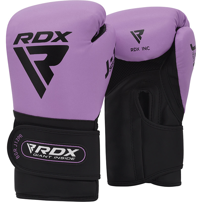 RDX J12 KIDS 6oz Boxing Gloves & Focus Pads Set#color_purple