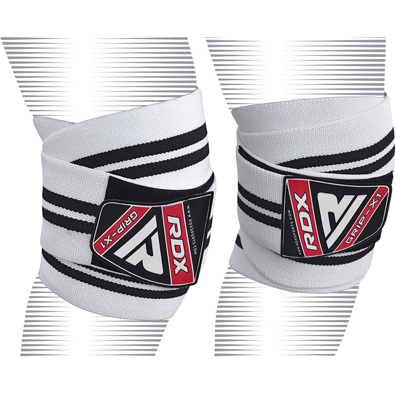 RDX K1 Elasticated Knee Compression Bandage Wraps#color_white