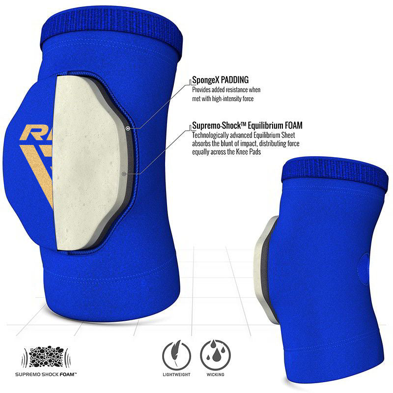 RDX K1 CE Certified Knee Support Padded Sleeve for Muay Thai & MMA OEKO-TEX® Standard 100 certified#color_blue