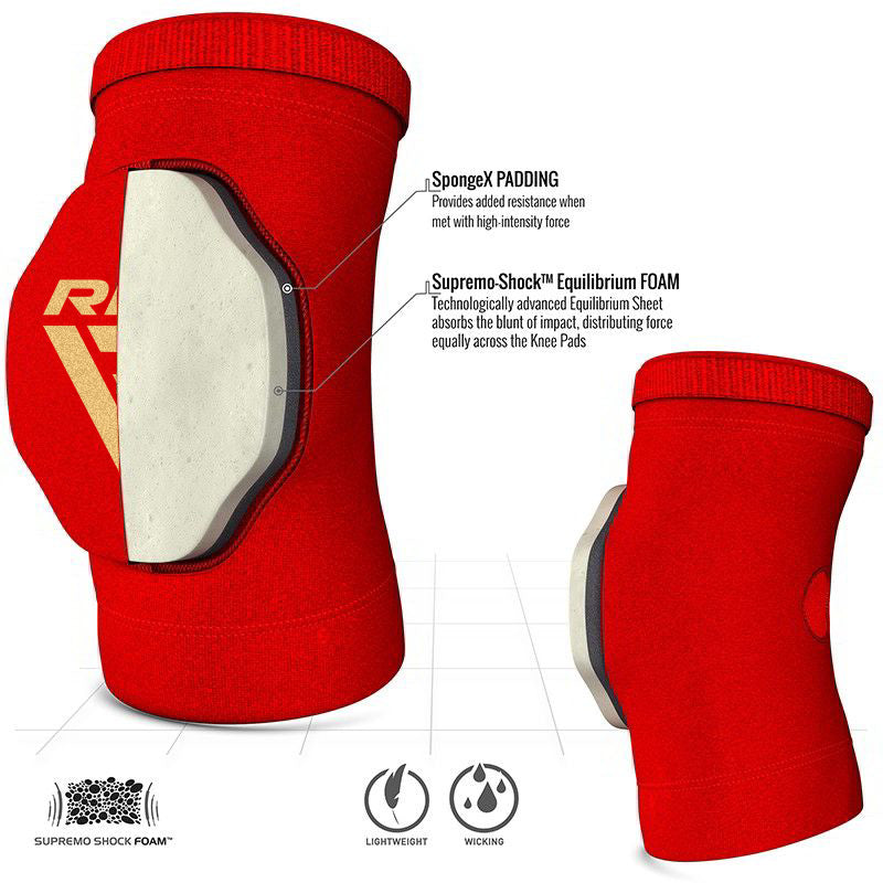 RDX K1 CE Certified Knee Support Padded Sleeve for Muay Thai & MMA OEKO-TEX® Standard 100 certified#color_red