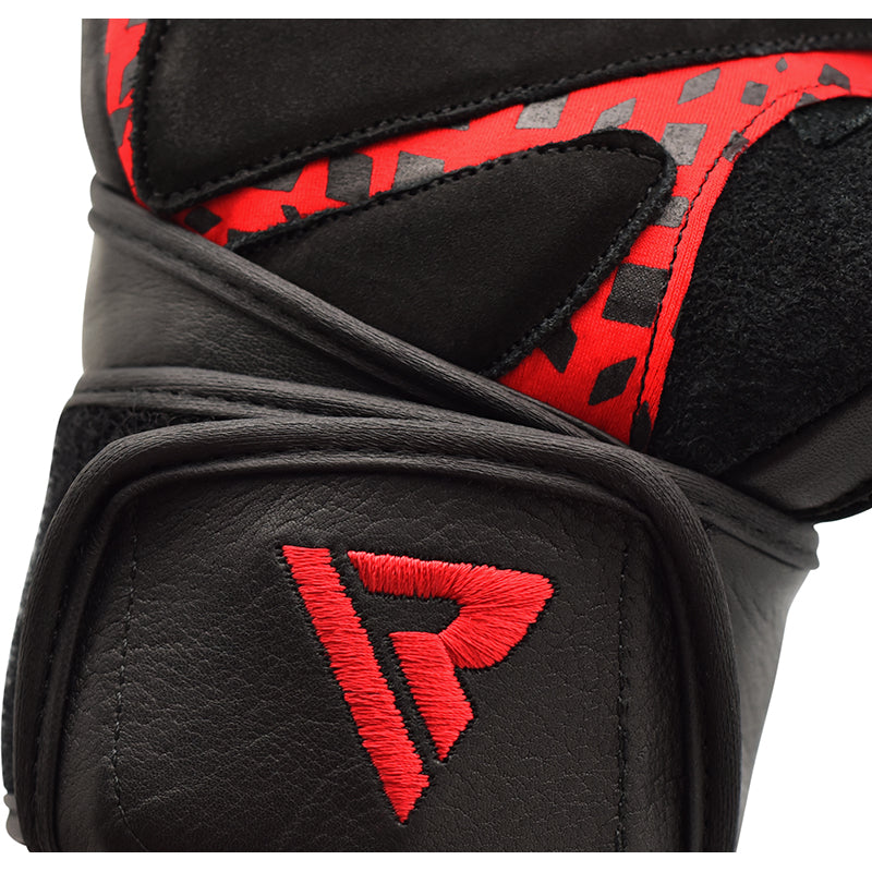 RDX L7 Crown Leather Fitness Gloves with Strap