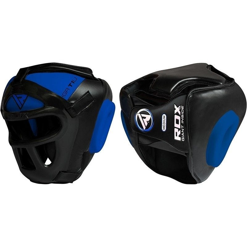 RDX T1 Head Guard With Removable Face Cage#color_blue