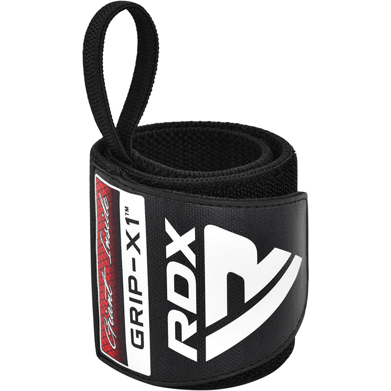 RDX W3 IPL USPA Approved Powerlifting Wrist Support Wraps with Thumb Loops OEKO-TEX® Standard 100 certified#color_black