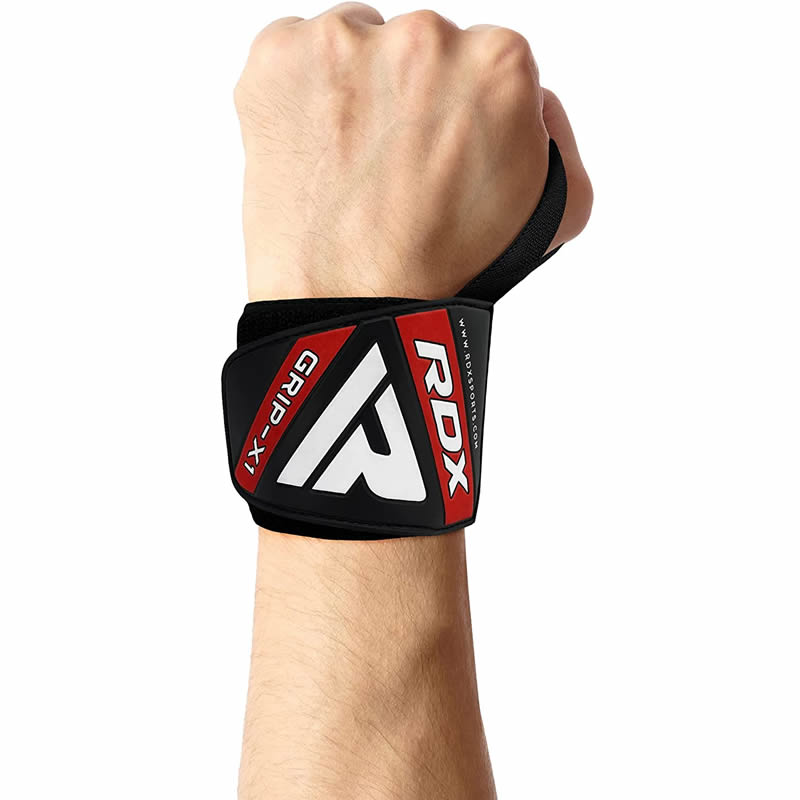 RDX W3 IPL USPA Approved Powerlifting Wrist Support Wraps with Thumb Loops OEKO-TEX® Standard 100 certified#color_black
