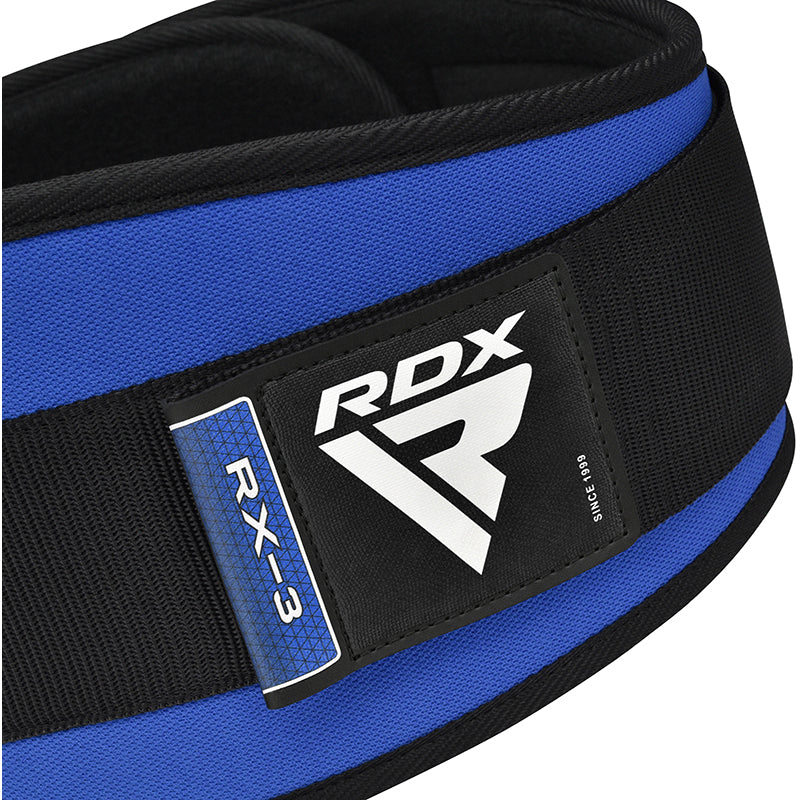 RDX X3 6 INCH Weightlifting Neoprene Gym Belt#color_blue