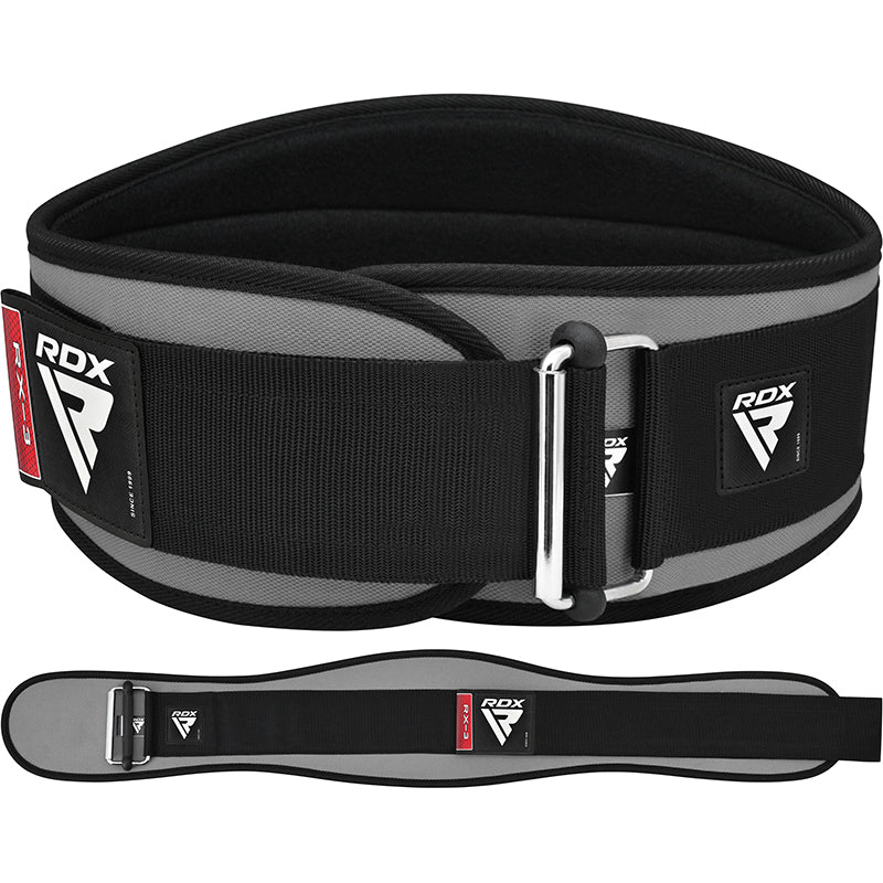 RDX X3 6 INCH Weightlifting Neoprene Gym Belt#color_grey