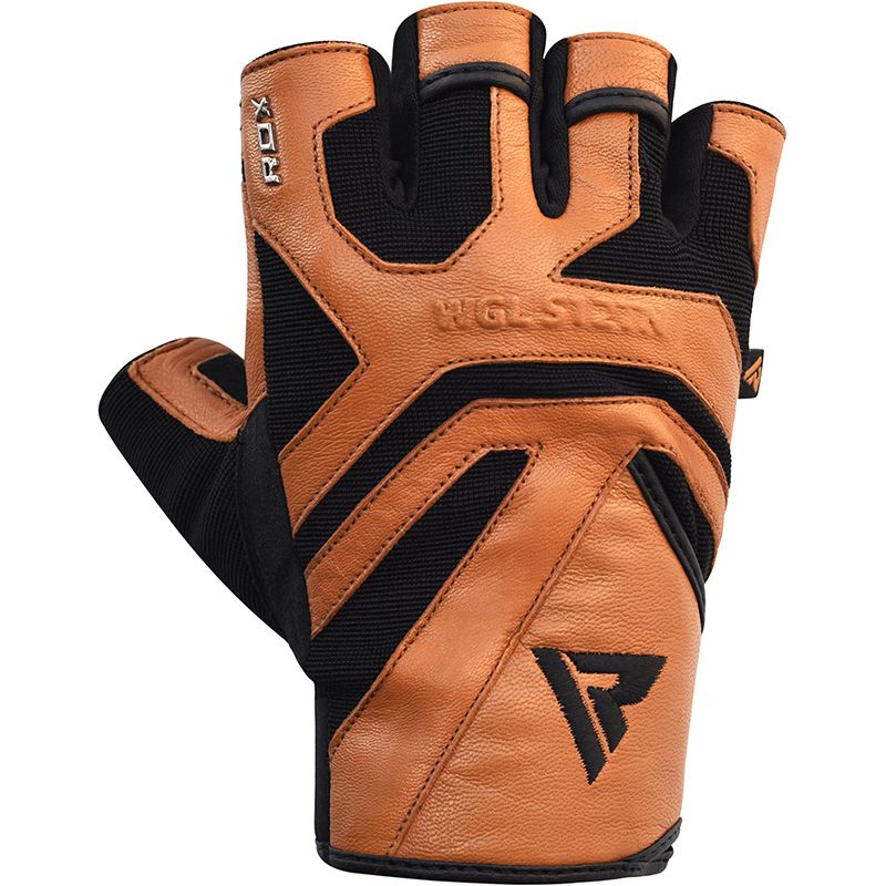 RDX S12 Short Finger Heavy Weight Lifting Leather Gym Gloves & Leather Weightlifting Gym