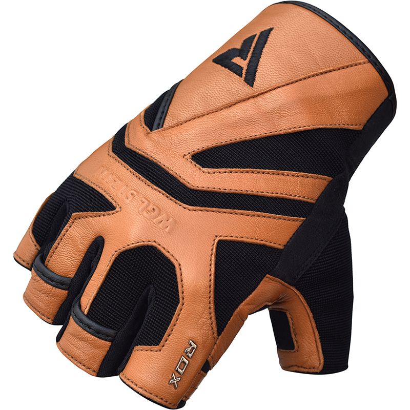 RDX S12 Short Finger Heavy Weight Lifting Leather Gym Gloves & Leather Weightlifting Gym