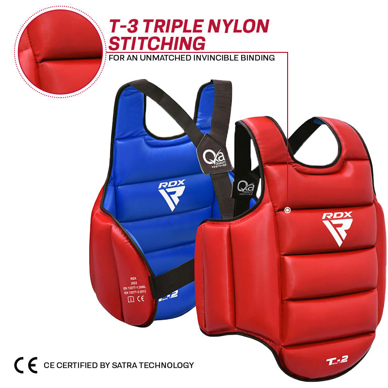 RDX T2 Karate Chest Guard#color_redblue