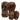 RDX T15 Boxing Gloves 12 oz & Focus Pads Set Brown/Black